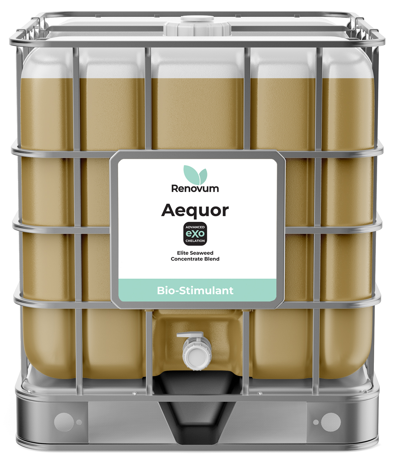 Renovum Aequor IBC tote — seaweed and eXo concentrate bio-stimulant