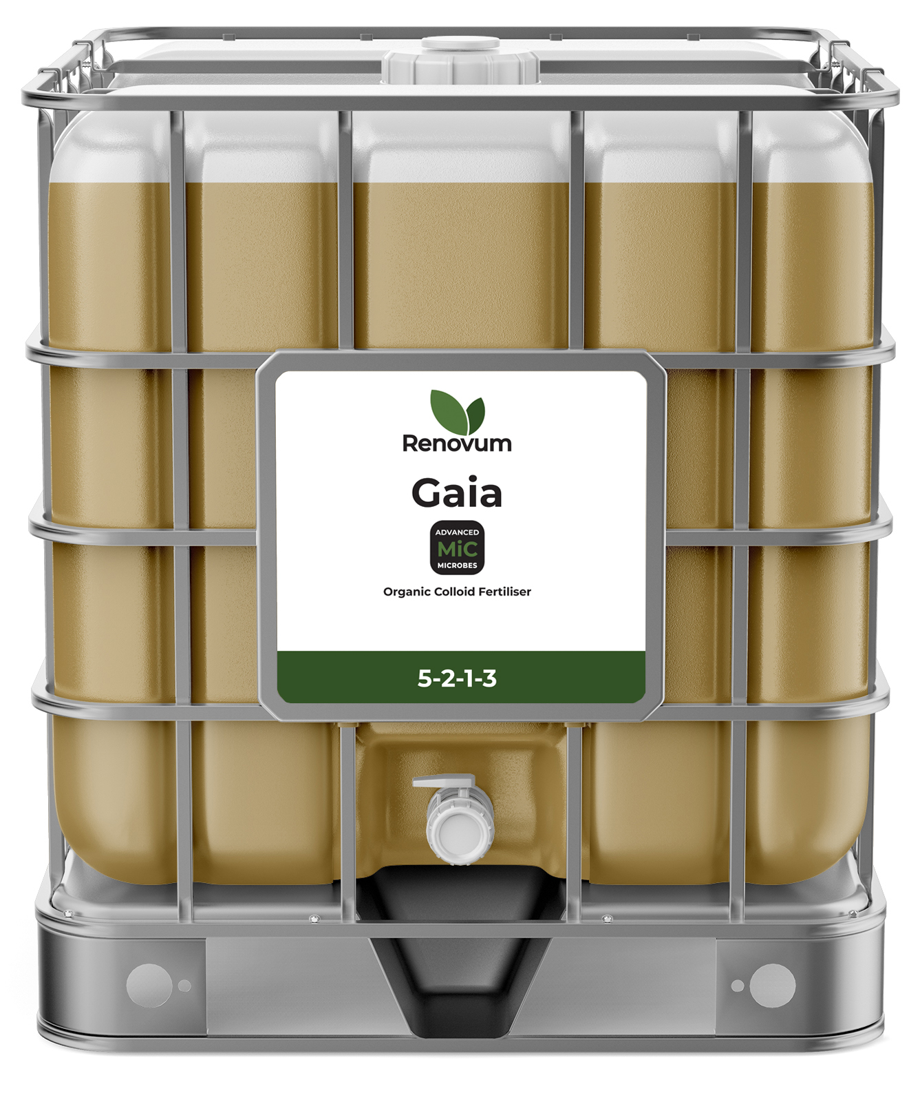 Renovum Gaia IBC tote — colloids, nutrients and live microbes